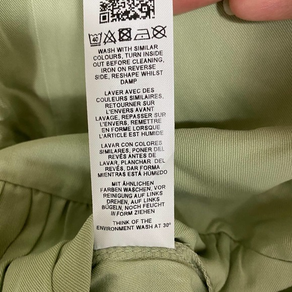 Asos Design Peplum Top Sage Size US 0 - Picture 8 of 8